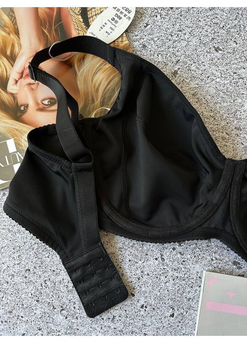 Чёрный бюстгальтер без поролона черного цвета ORIETTA AVEC