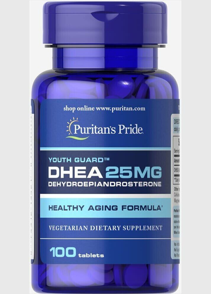 ДГЕА Puritan's Pride DHEA (25 mg) 100 Tablets Puritans Pride (280939420)