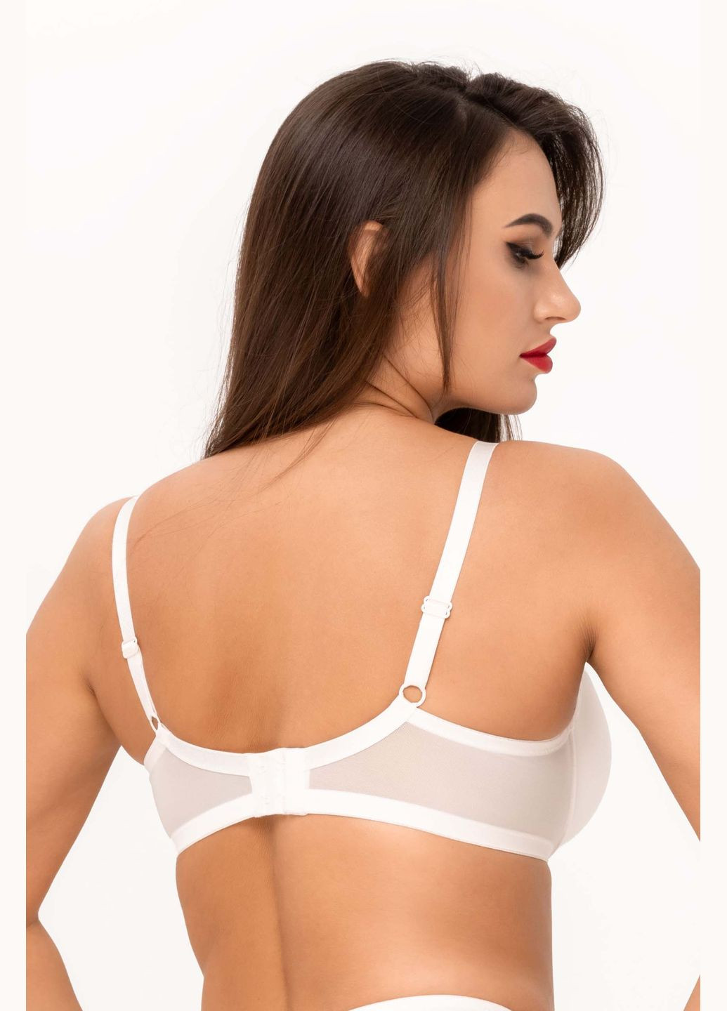 Молочний бюстгальтер балконет monica Kalyna з кісточками поліамід