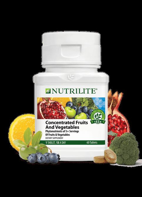 Пищевая добавка Amway Concentrated Fruits and Vegetables концентрированные фрукты и овощи 60 таблеток Nutrilite (280265976)