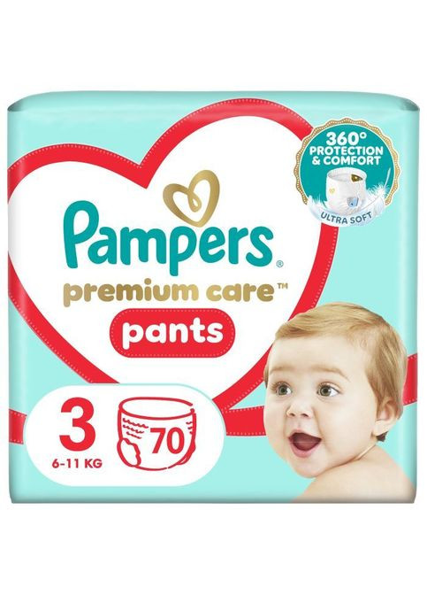 Подгузники Premium Care Pants Midi Размер 3 70 шт (8001090759955) Pampers Premium Care Pants Midi Розмір 3 (6-11 кг) 70 шт (357436013)
