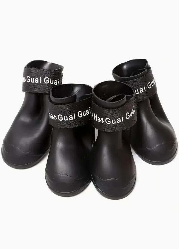 Ботинки силиконовые для собак черные (4 шт/набор) размер S, L China (335841332)