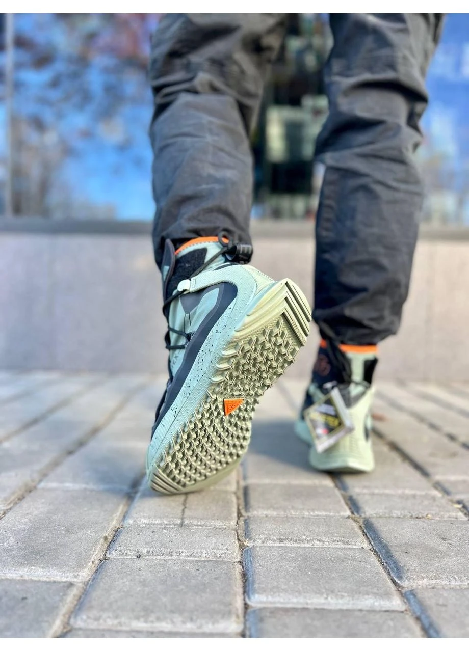 Черные летние кроссовки nike acg mountain fly gore-tex green black найк асж маунс флай No Brand