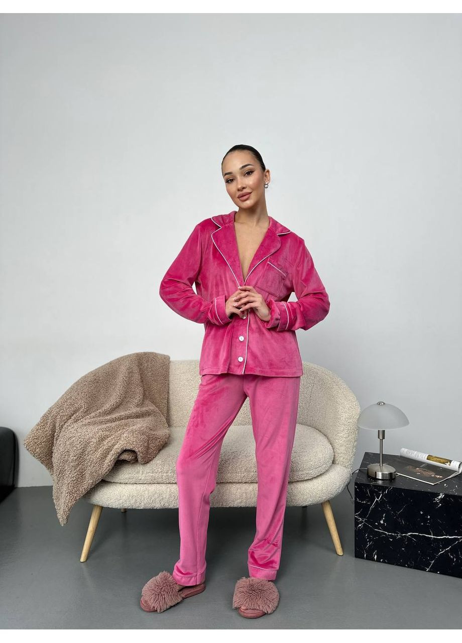 Розовая всесезон пижама (лонгслив, брюки) Garna