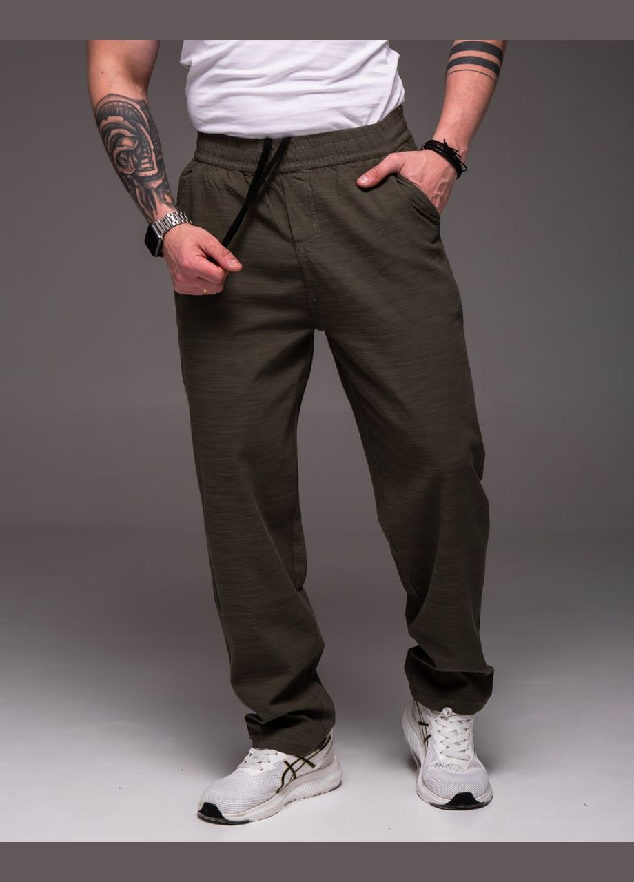 Хаки летние брюки No Brand