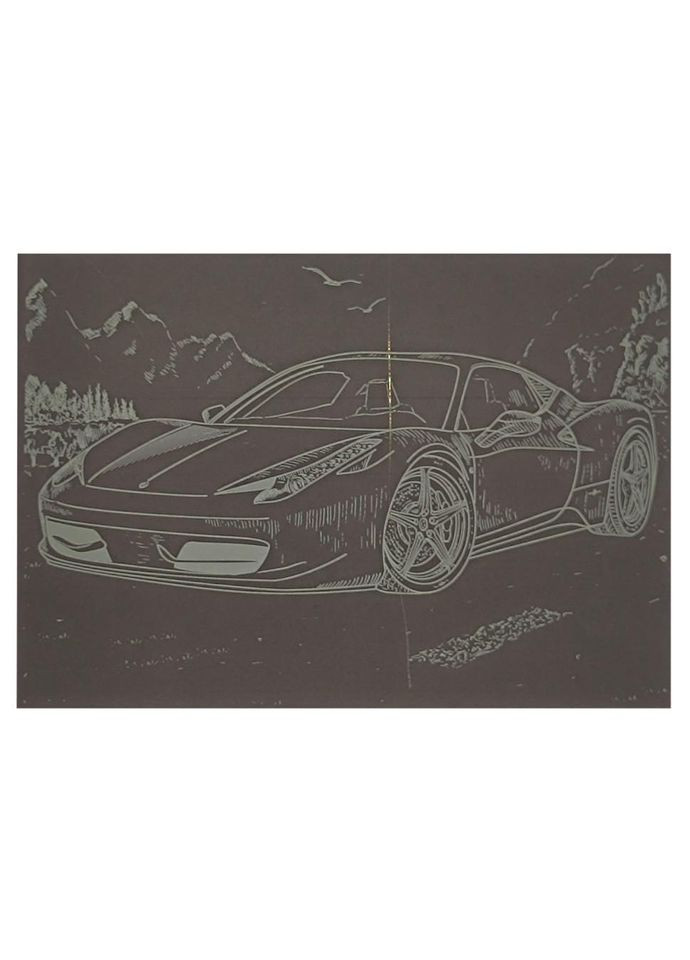 Гравюра А5 "Спорткар" ГрА5з-4 эконом вариант в пакете 21 х 14,8 см No Brand (362569590)