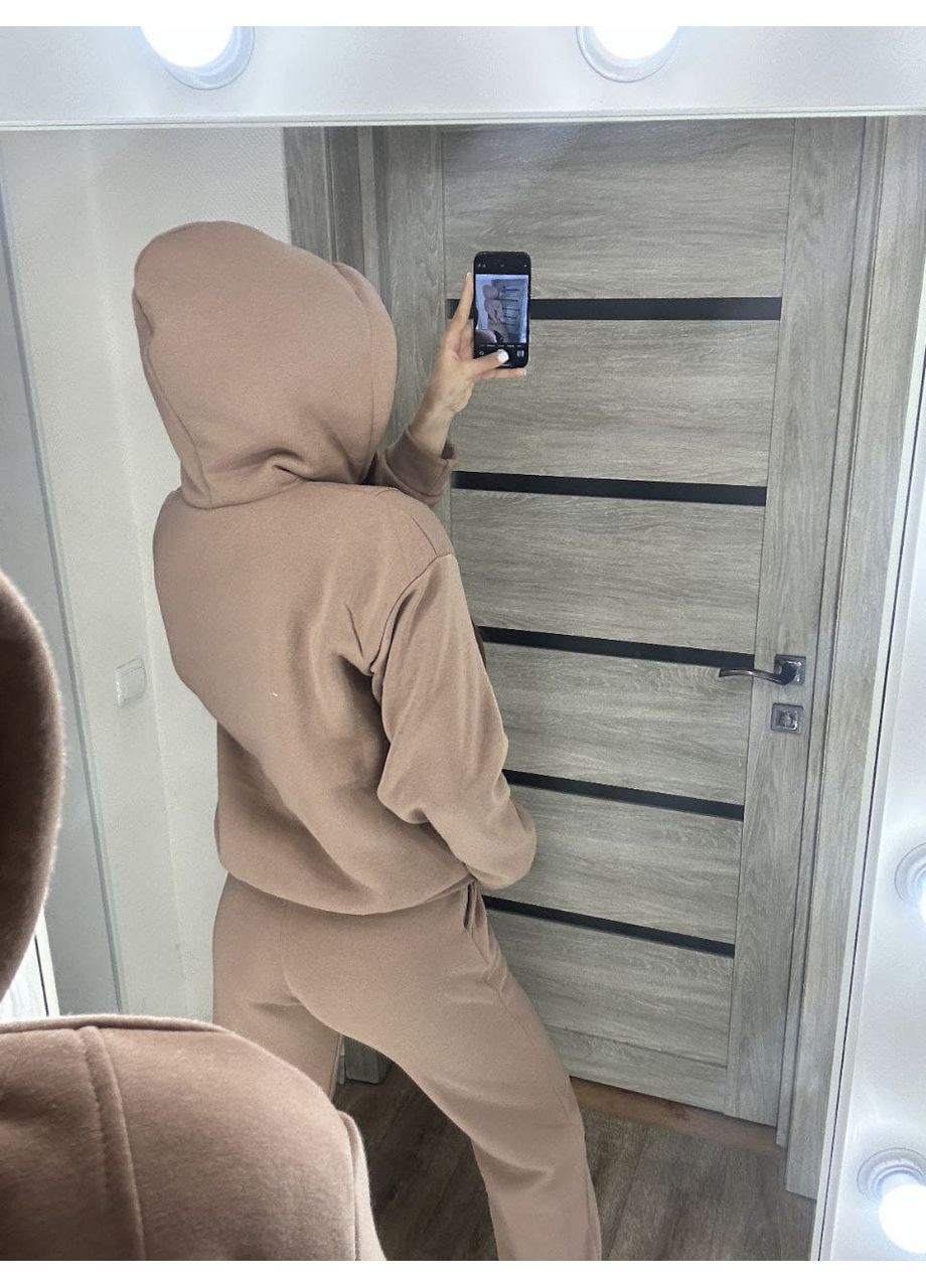 Жіночий теплий костюм двійка колір мокко New Trend (304647484)