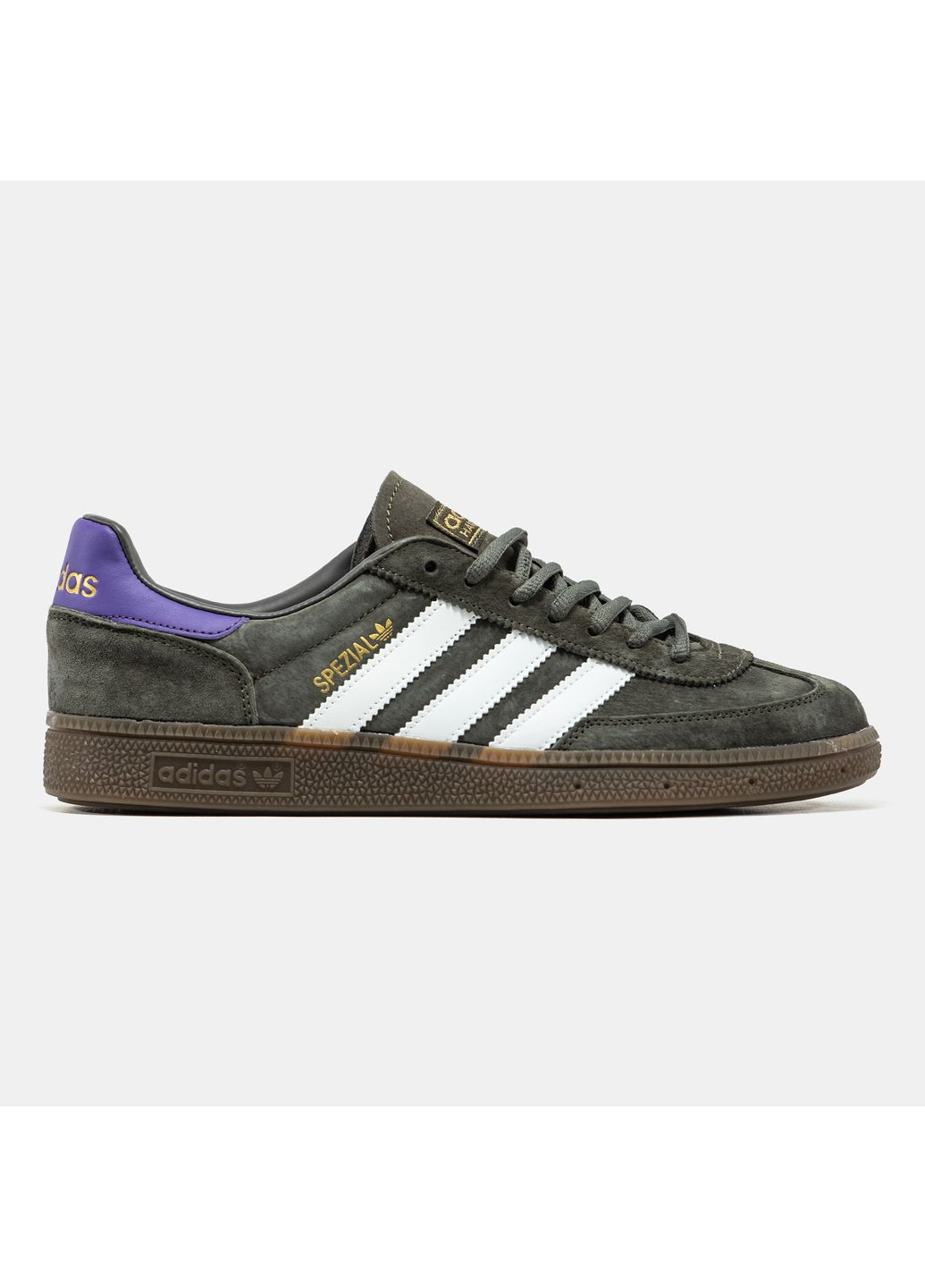 Хакі Осінні кросівки чоловічі adidas spezial khaki purple white | адідас спеціал хакі No Brand