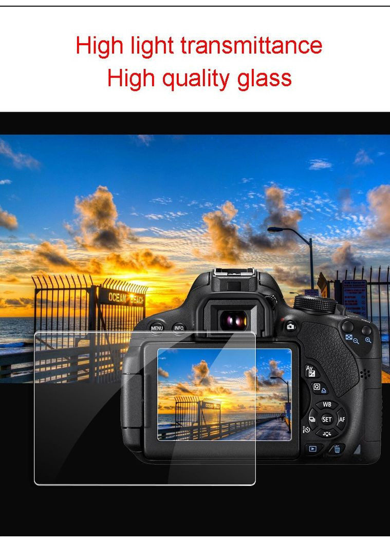 Защита основного и вспомогательного LCD экрана ZOMEI для 5D Mark IV - закаленное стекло Canon (372799759)