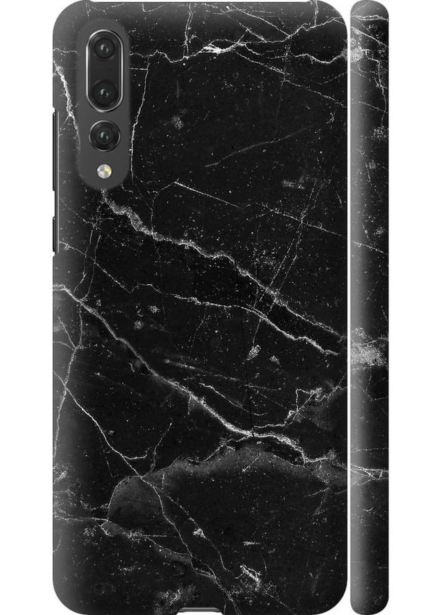 3D пластиковый матовый чехол 'Черный мрамор v2' для Endorphone Huawei P20 Pro (317571143)