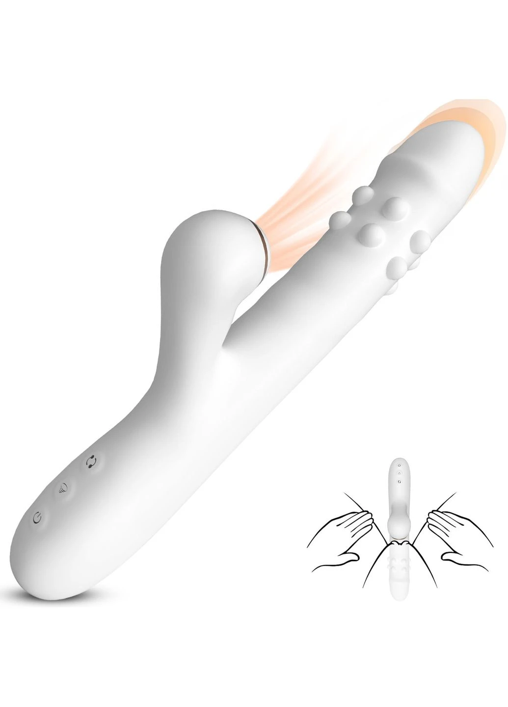 Вибратор Fox Silicone Vibrator 3 вращающихся, 7 режимов имитации лизания B Series (402299300)