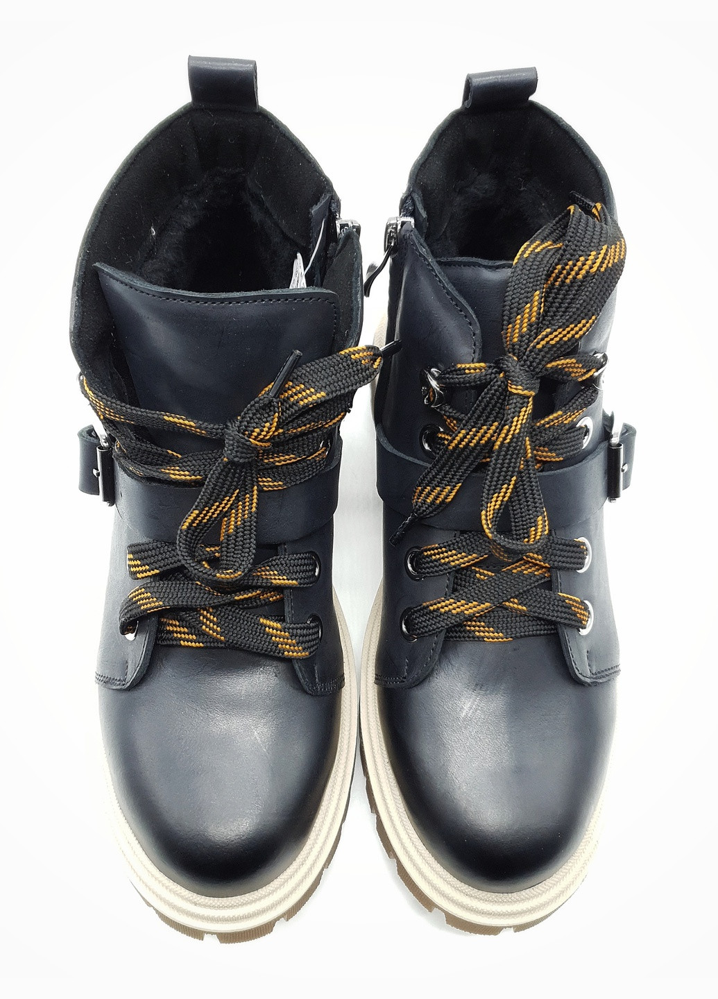 Осенние женские ботинки зимние черные кожаные vn-10-2 25,5 см (р) VALIENTE