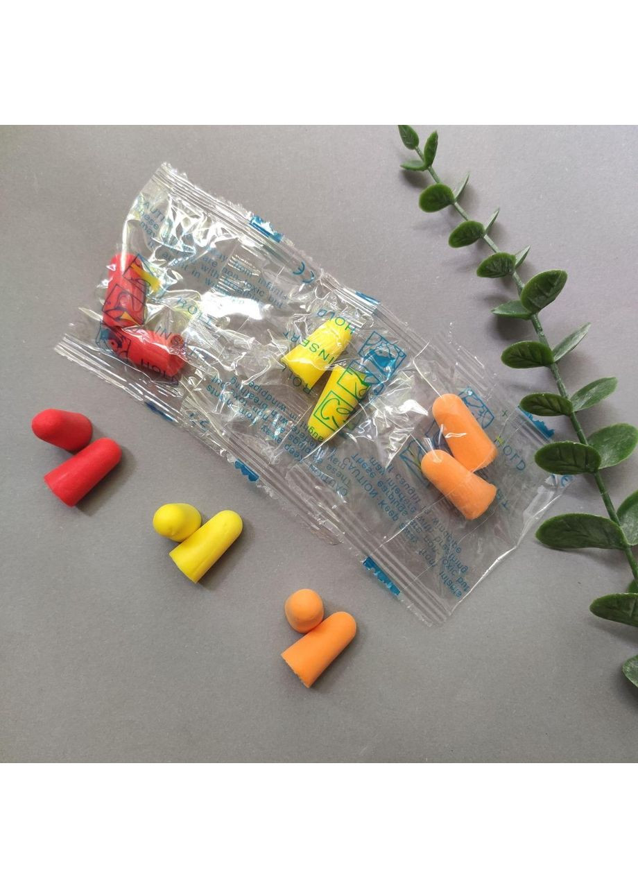 Беруши в индивидуальной упаковке 2шт/уп 2,5см No Brand (369394765)