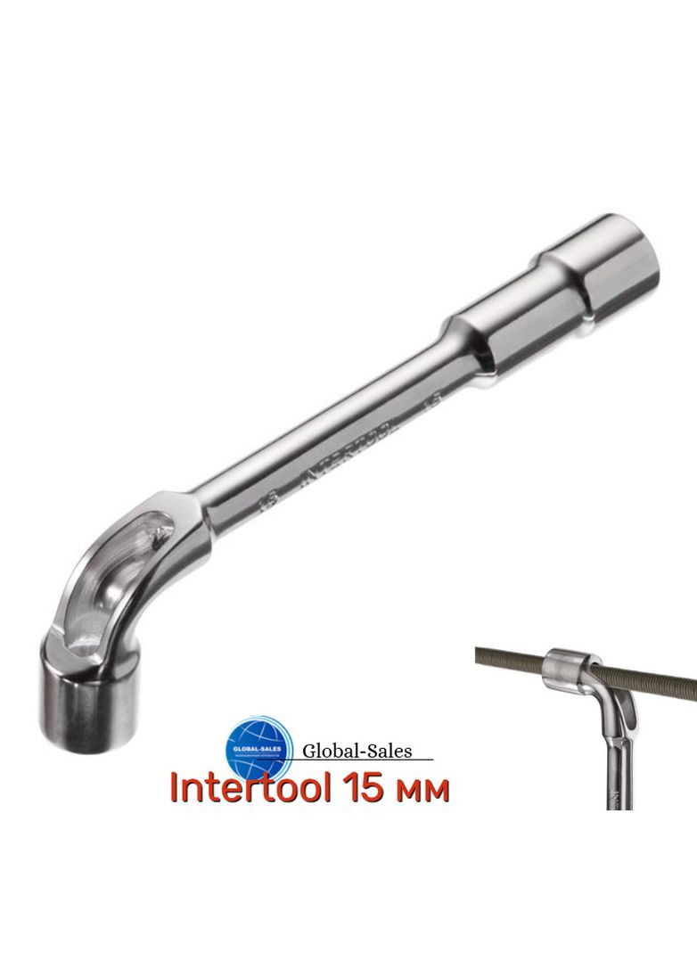 Ключ торцевой L-образный с отверстием 15 мм (HT-1615) Intertool (353493902)