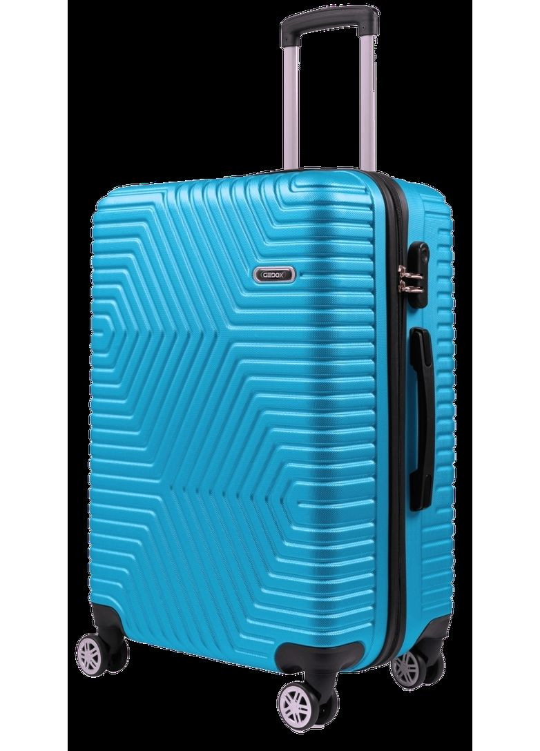 Велика пластикова валіза на колесах 115L Polo блакитна No Brand (361156664)