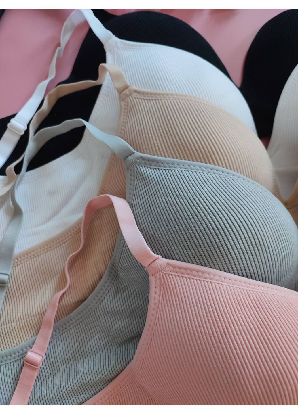 Топ - лиф хлопок в рубчик без косточек Ouno (368828572)