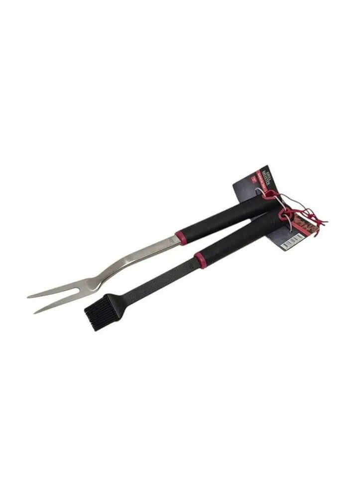 Набір для гриля барбекю вилка та пензлик для змащування м'яса 40 см Grill Meister (368672412)