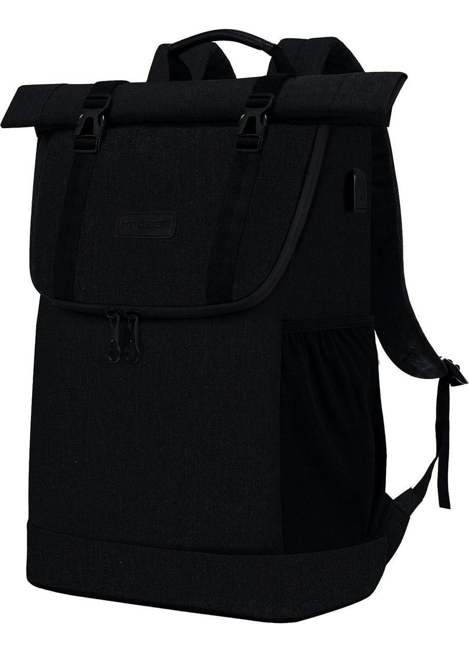 Офісний рюкзак з відділенням для ноутбука 15,6 Kroser Roll Top чорний No Brand (361156506)
