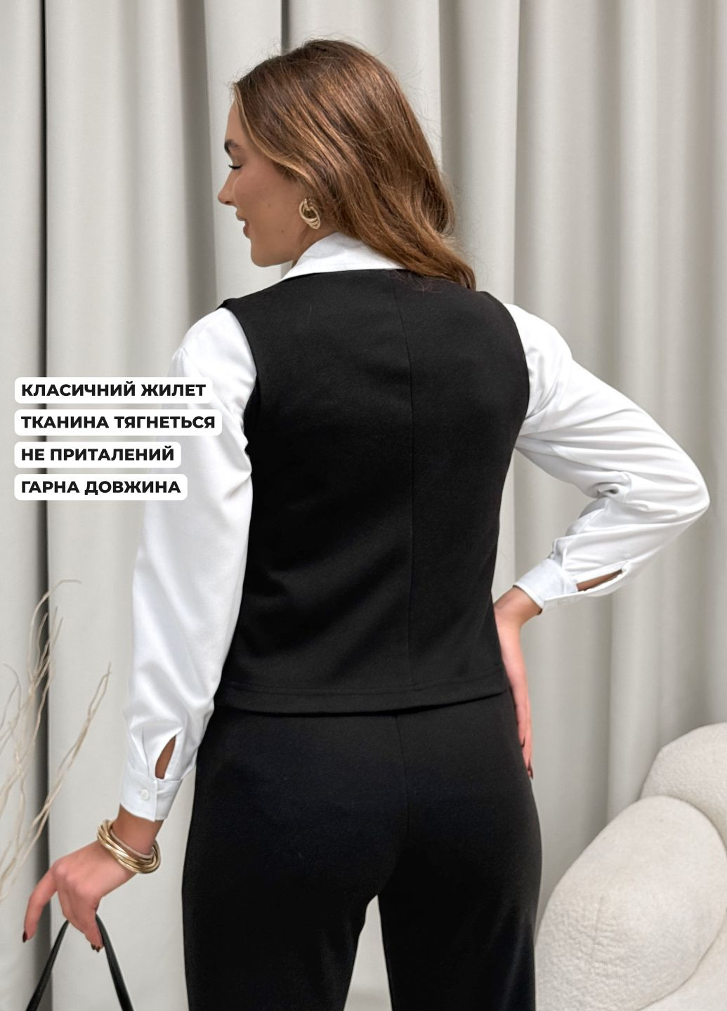 Женская полуприталенная кашемировая жилетка Merlini Шимон (364663190)