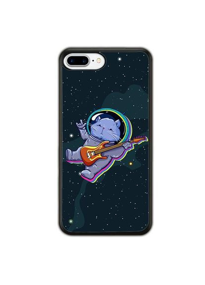 Чехол для Apple Iphone 7 Plus Космонавт и ракета Черный No Brand (302219315)
