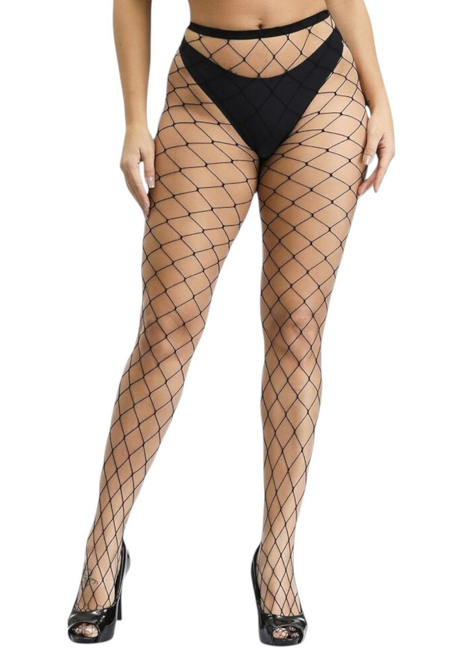 Эротические колготки сетка комплект из 4 для женщин черные универсальный размер WW7040 JSY (326598462)