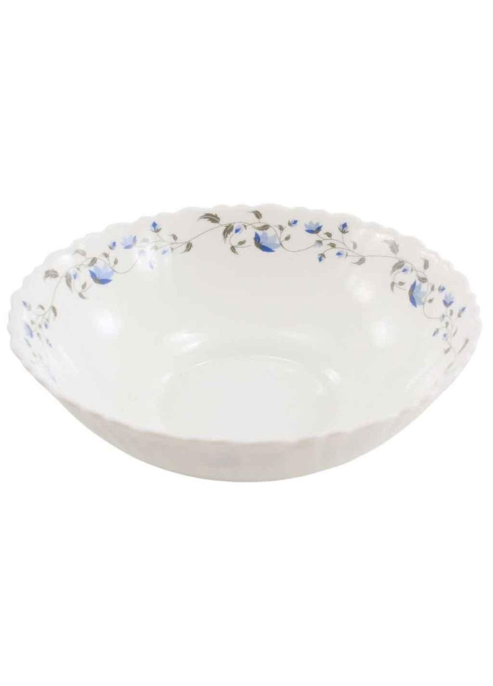 Салатник №7 Синий цветок волнистый край JLG075/S 6шт/уп ТМ Lumines (317858336)