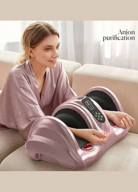 Массажер для ног (роликовый, компрессионный массаж, вибрация, прогрев) АМ-04 Розовый BenBo (361268397)