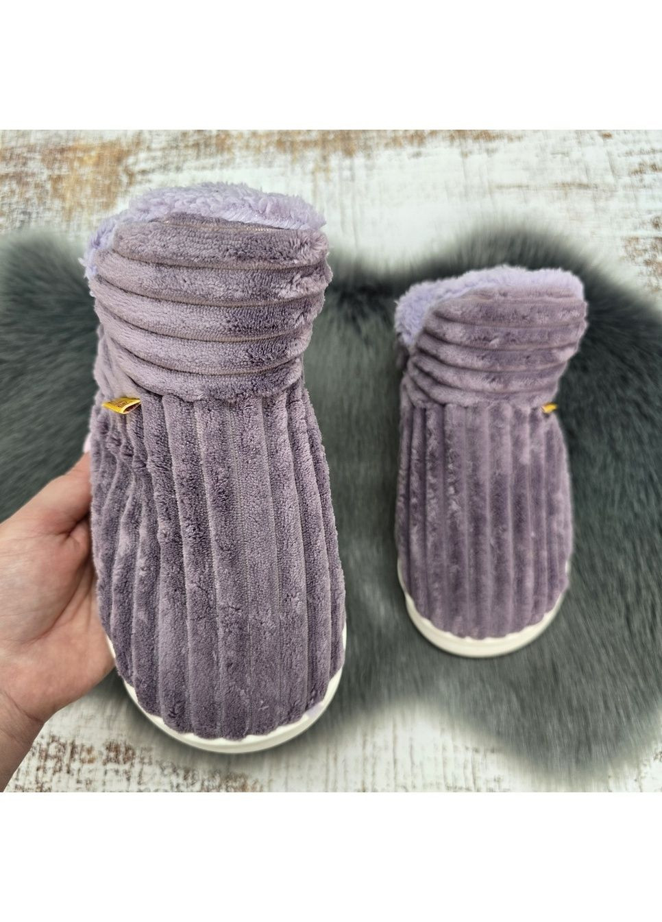 Сиреневые тапочки домашние Lion