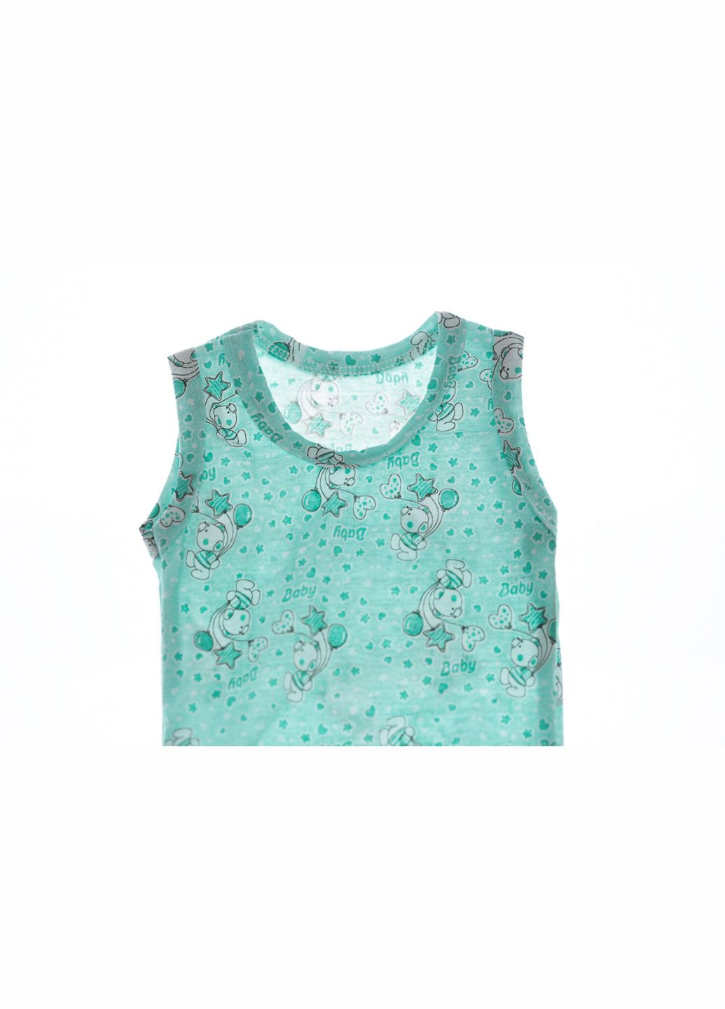 Боді майка кулір м'ятний з Ведмедиком 62 см (50004) BABYKROHA (297200275)