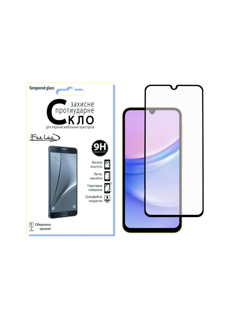 Скло захисне (ek18205) Fine Line Samsung Galaxy A25 Black (388908356)