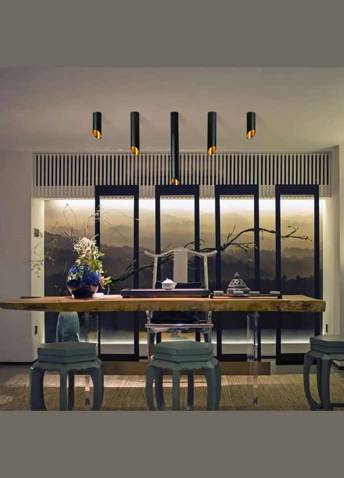 Люстра потолочная на 1 лампочку 27619 Черный 19х6х6 см. Sunnysky (364498036)