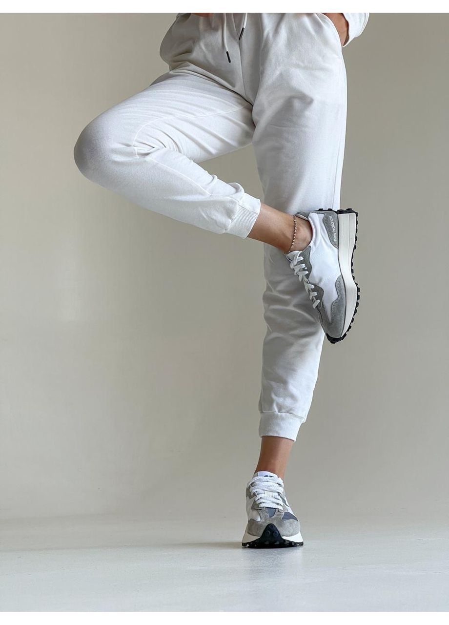 Серые демисезонные кроссовки мужские new balance 327 grey white нью беланс 327 No Brand