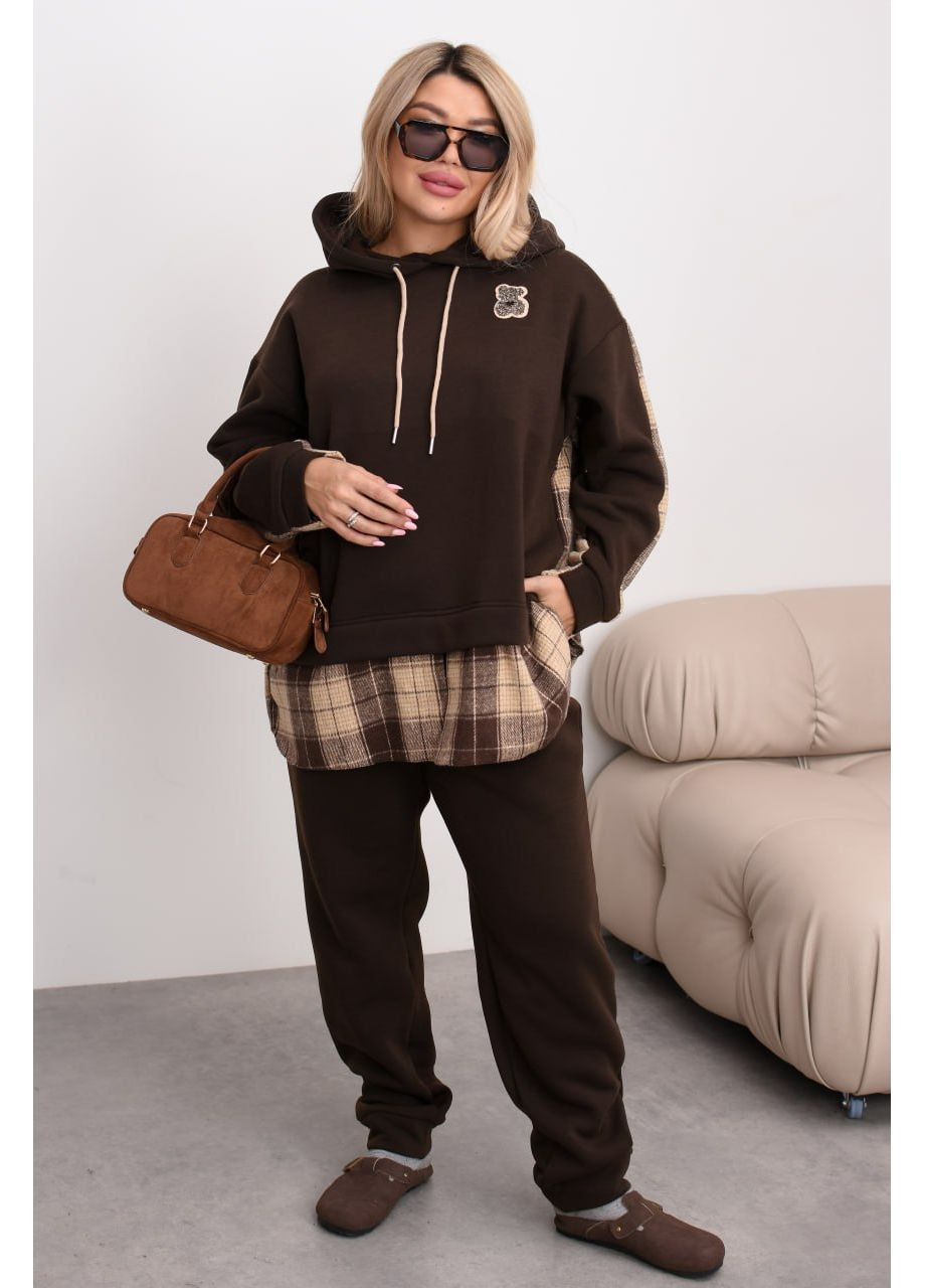 Костюм 553 комбинированный теплый костюм,худы/рубашка тринитка на флисе+байка,штаны Україна (368804663)