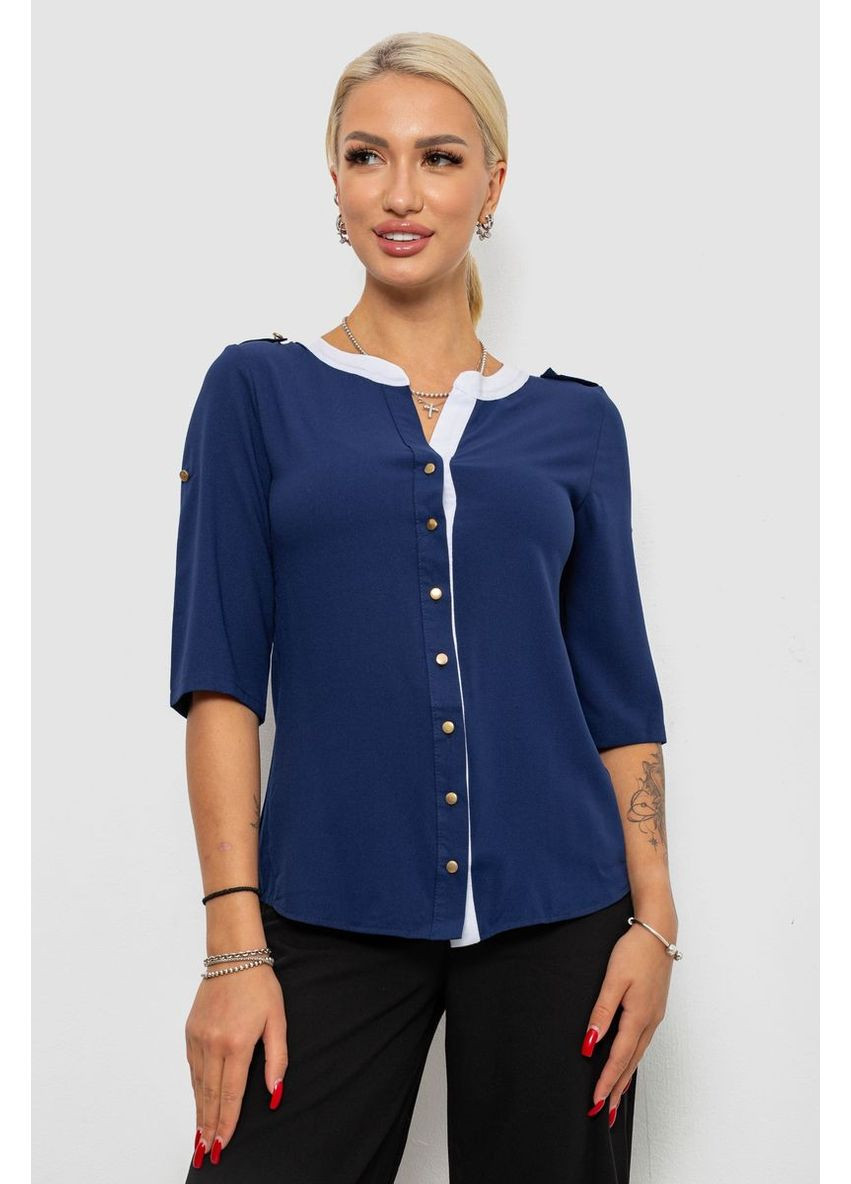 Комбинированная блуза классическая, 230r111 Ager