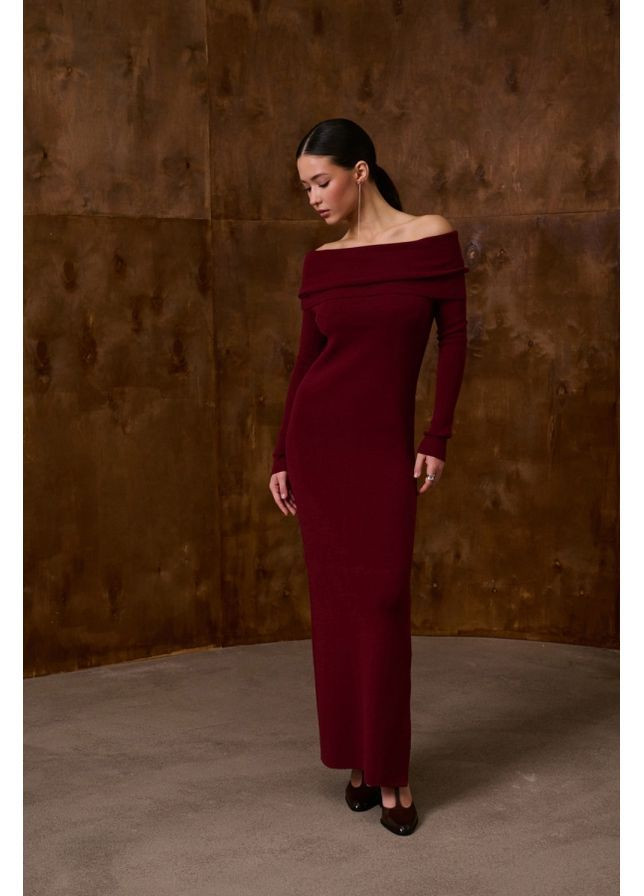 Темно-червона сукня 2824 чорний Triko Bakh