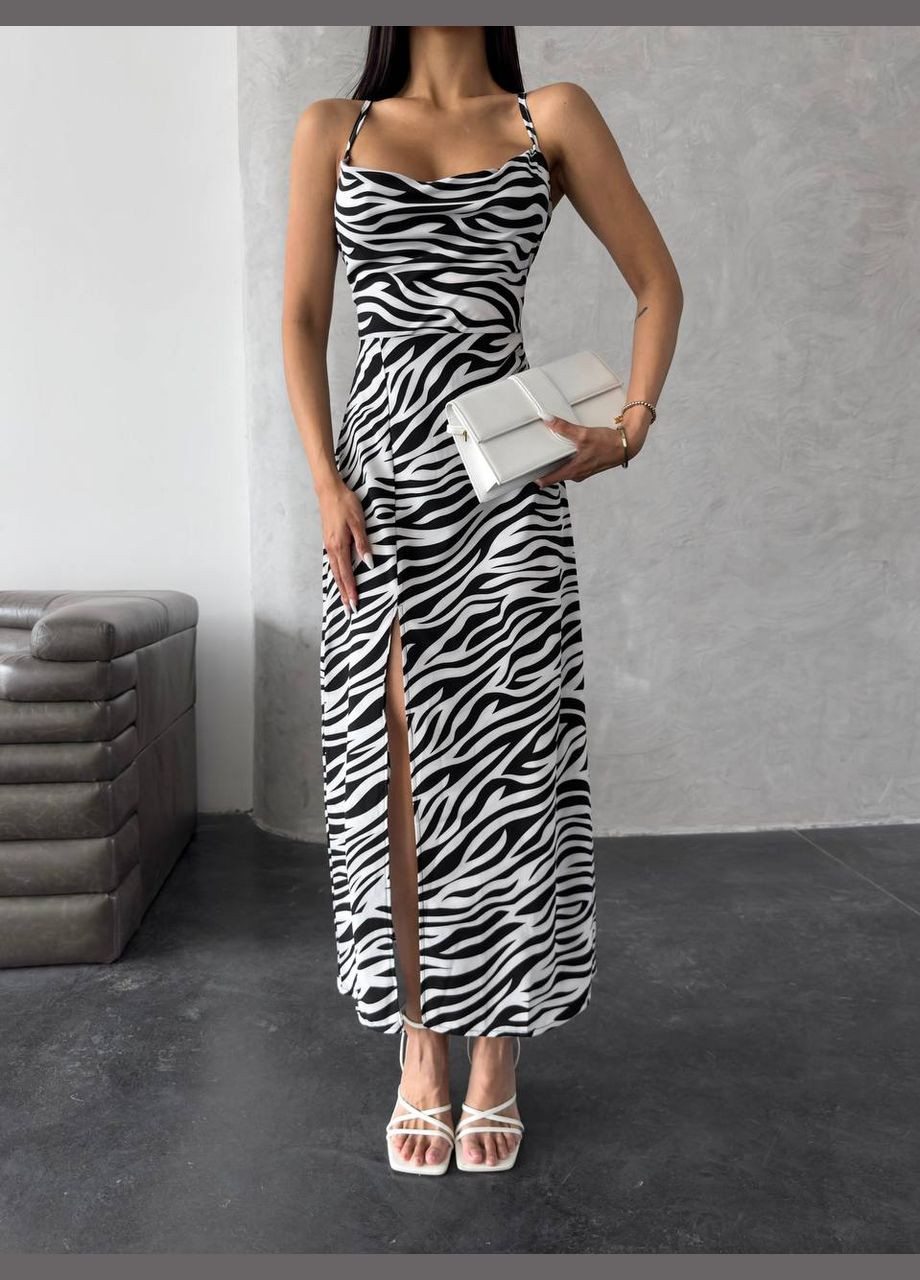 Белое праздничный, вечернее платье Україна зебра