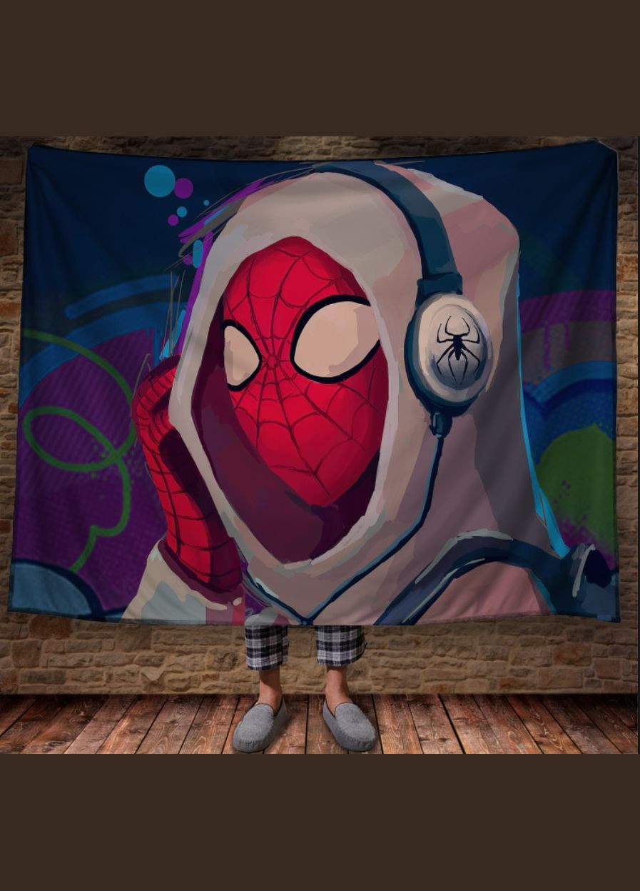 Плед с 3D принтом Человек-паук в наушниках Перша Креативна мануфактура PERFECTUS Плед (301868724)