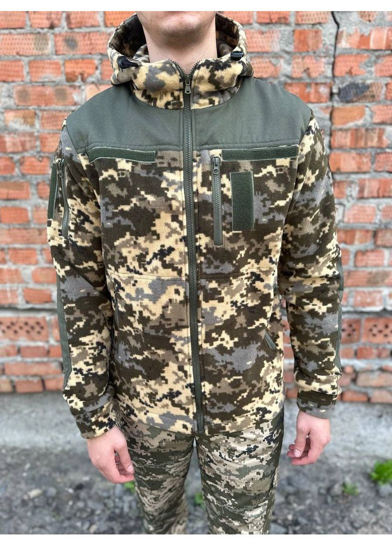 Флісова кофта піксель з капюшоном No Brand (361401507)