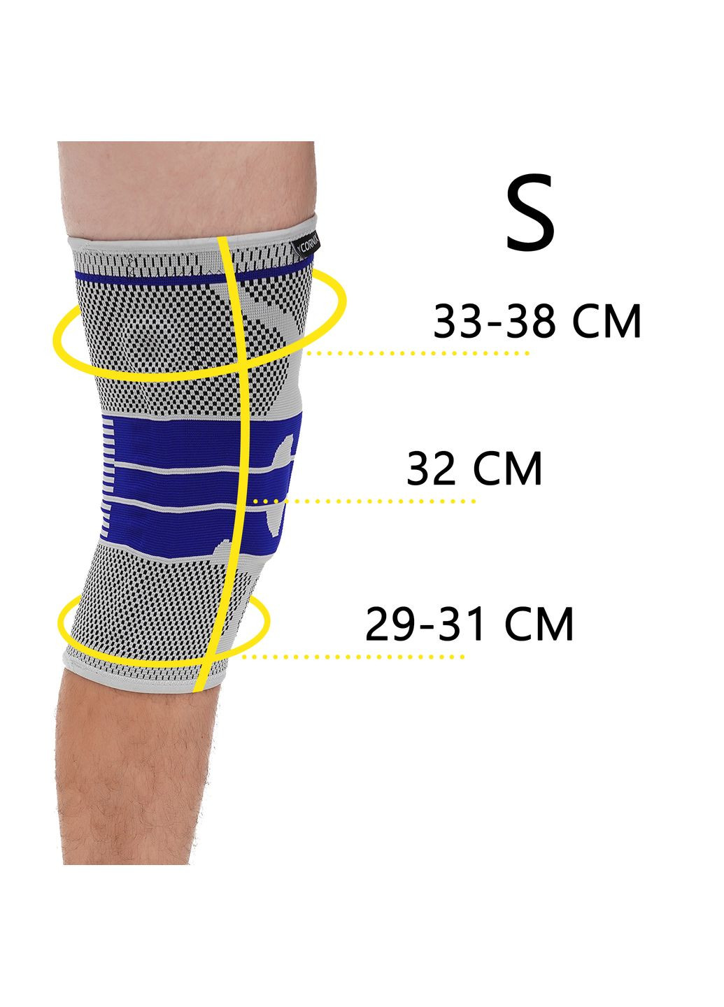 Фіксатор (бандаж) для коліна 3D 1 шт Size Cornix XR-0201 (275654266)