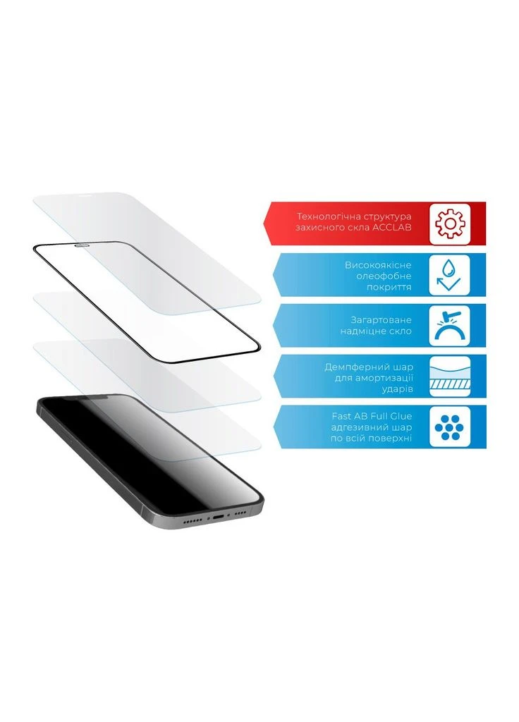 Скло захисне (ek16226) ACCLAB Full Glue Tecno Spark 8T (388908764)