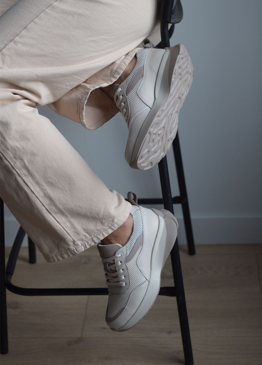 Кроссовки женские Zlett 3803 молочные лето (315023052)