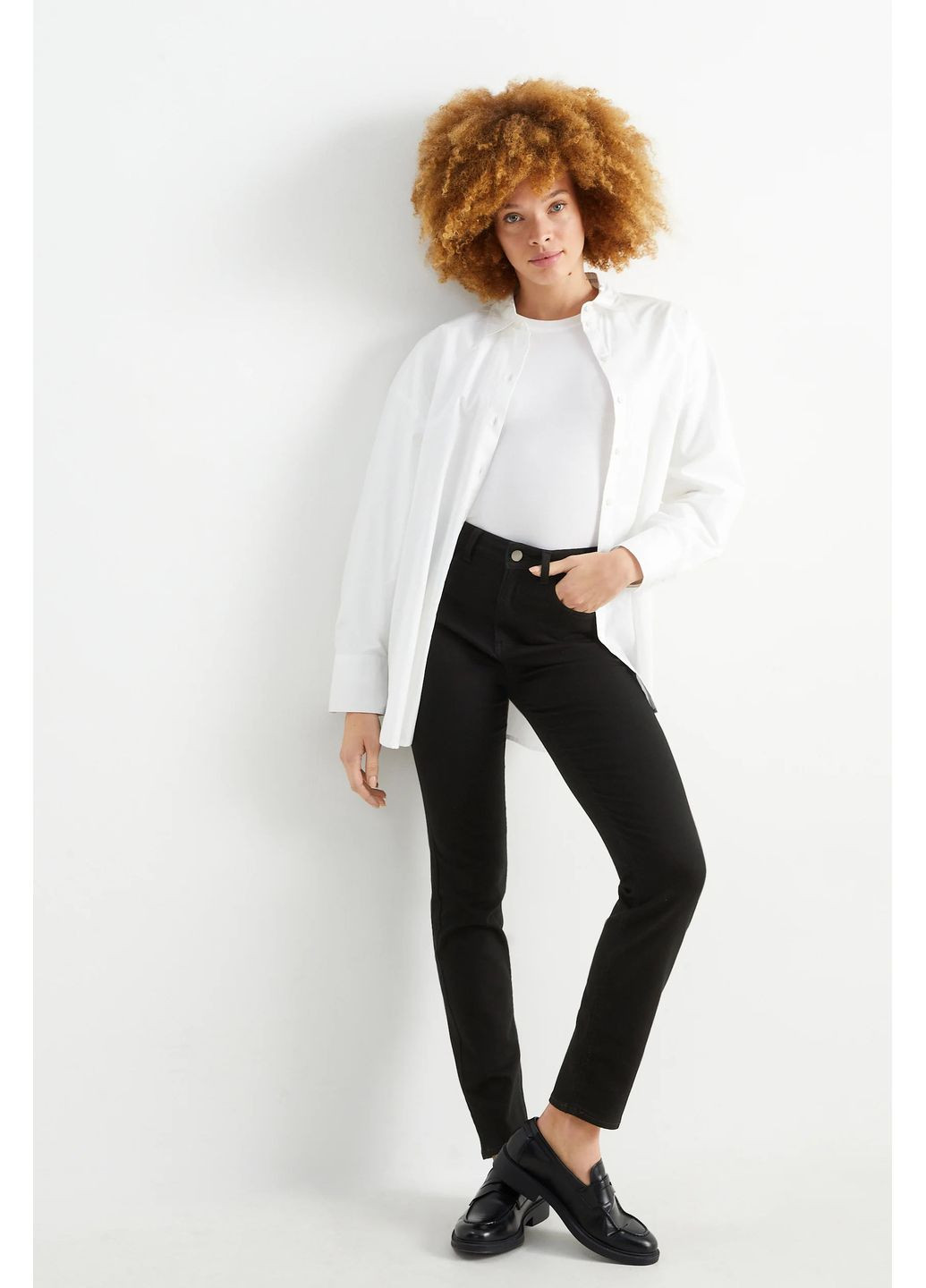 Джинсы slim с завышеной талией C&A - (362065366)