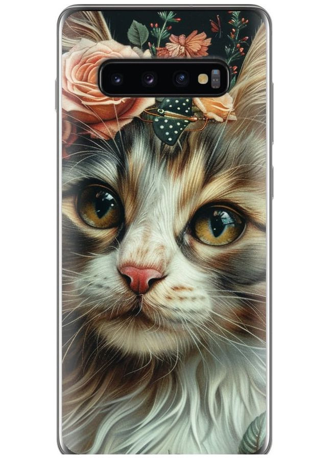 Силіконовий чохол 'Cats and flowers' для Endorphone Samsung Galaxy S10 Plus (287276830)