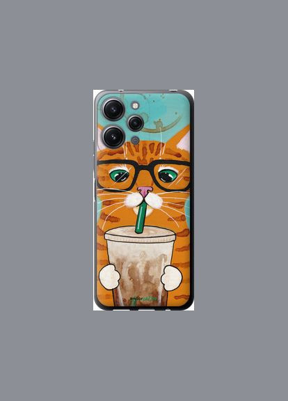Чехол на Xiaomi Redmi 12 Зеленоглазый кот в очках "4054u-3114-2448" Endorphone (362604882)