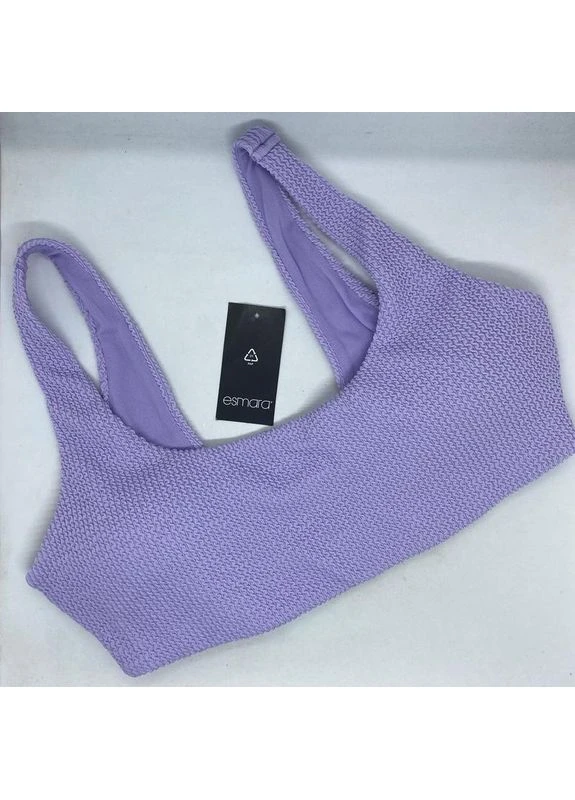 Сиреневый верхняя часть купальника из жатой ткани для женщины lycra® 443495 42(m) майо Esmara С открытой спиной, С открытыми плечами