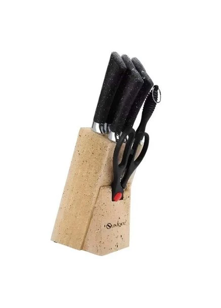 Набор Кухонных ножей с ножницами и подставкой UN-1837, Набор качественных ножей для дома Unique комбинированные,
