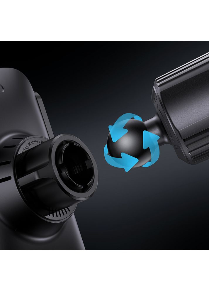 Автомобільний тримач з Бездротовим ЗП Wisdom Auto Alignment 15W black Baseus (322245470)