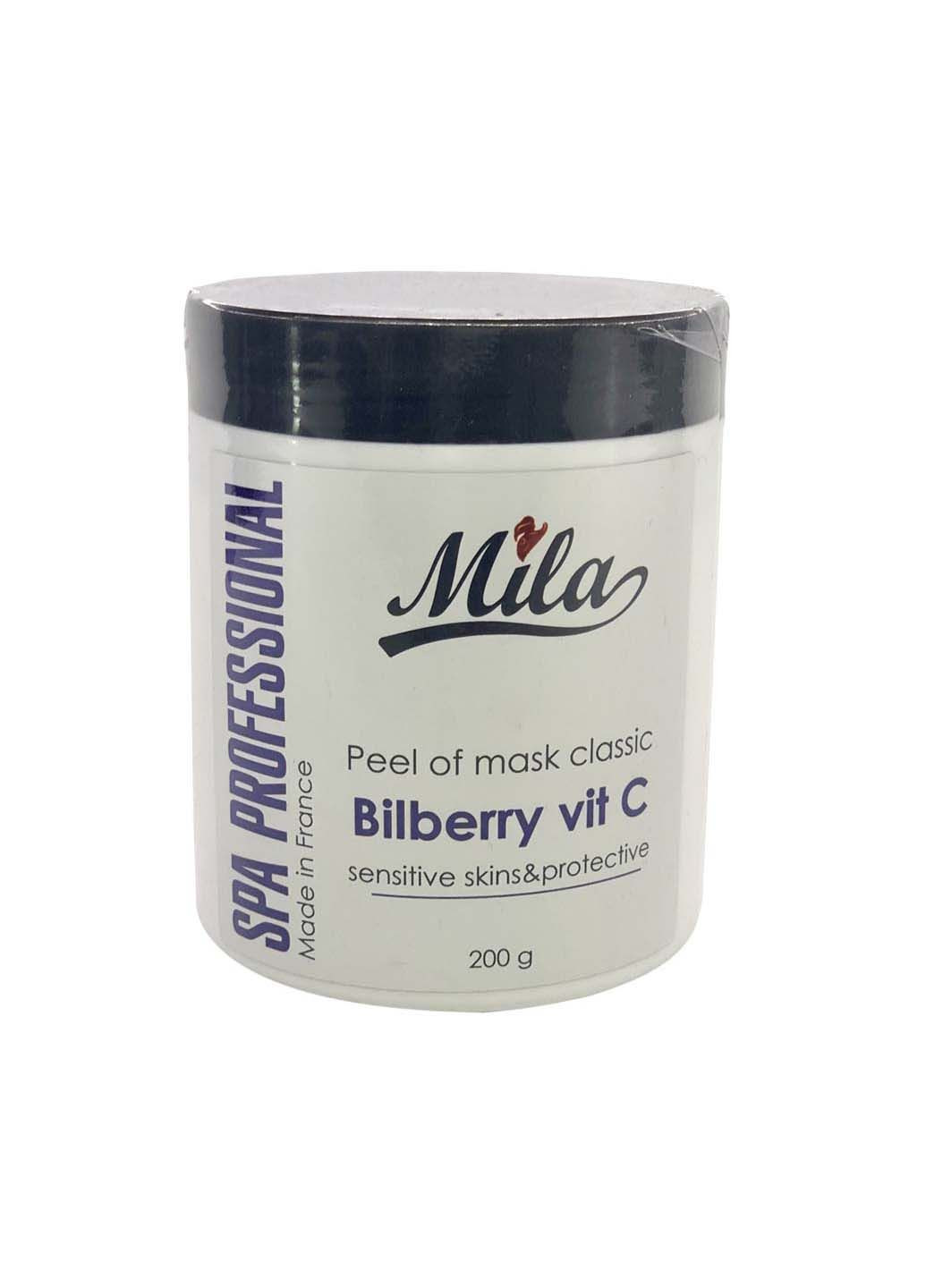 Зміцнююча альгінатна маска з екстрактом чорниці та вітаміном C для чутливої шкіри обличчя Perfect 200 г (3702261011203) Mila (317355338)