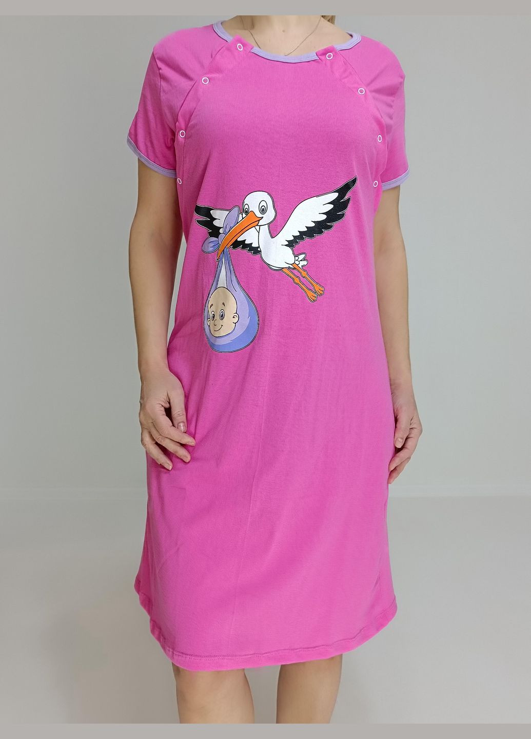 Платье-туника женская Аист (для кормящих мам) 46-48 Розовая Triko (79015634-1) No Brand (289060578)
