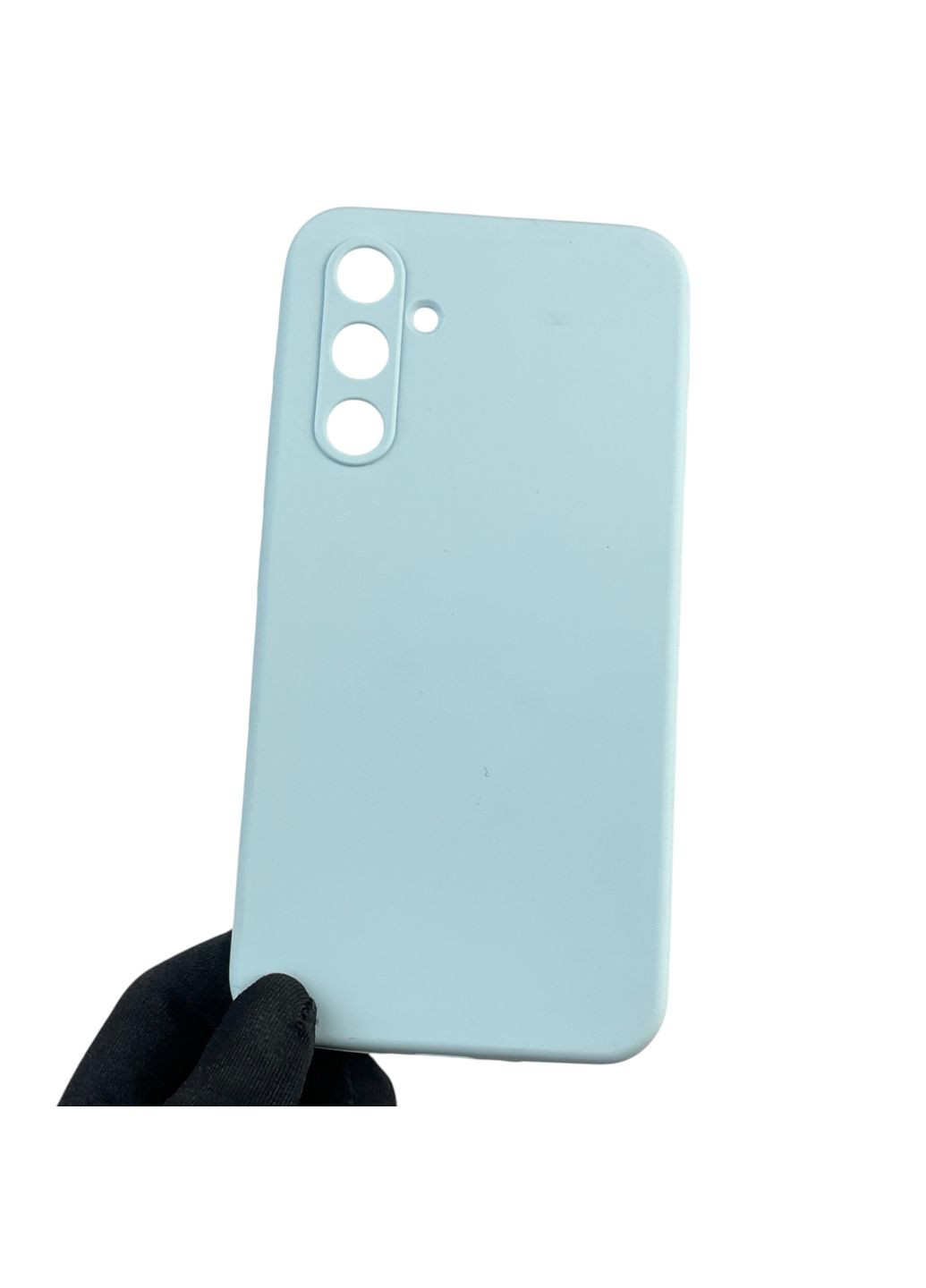 Чохол для Galaxy A54 5G (SM-A546E) силіконовий з мікрофіброю нековзний на самсунг а54 5г блакитний Samsung (366387219)